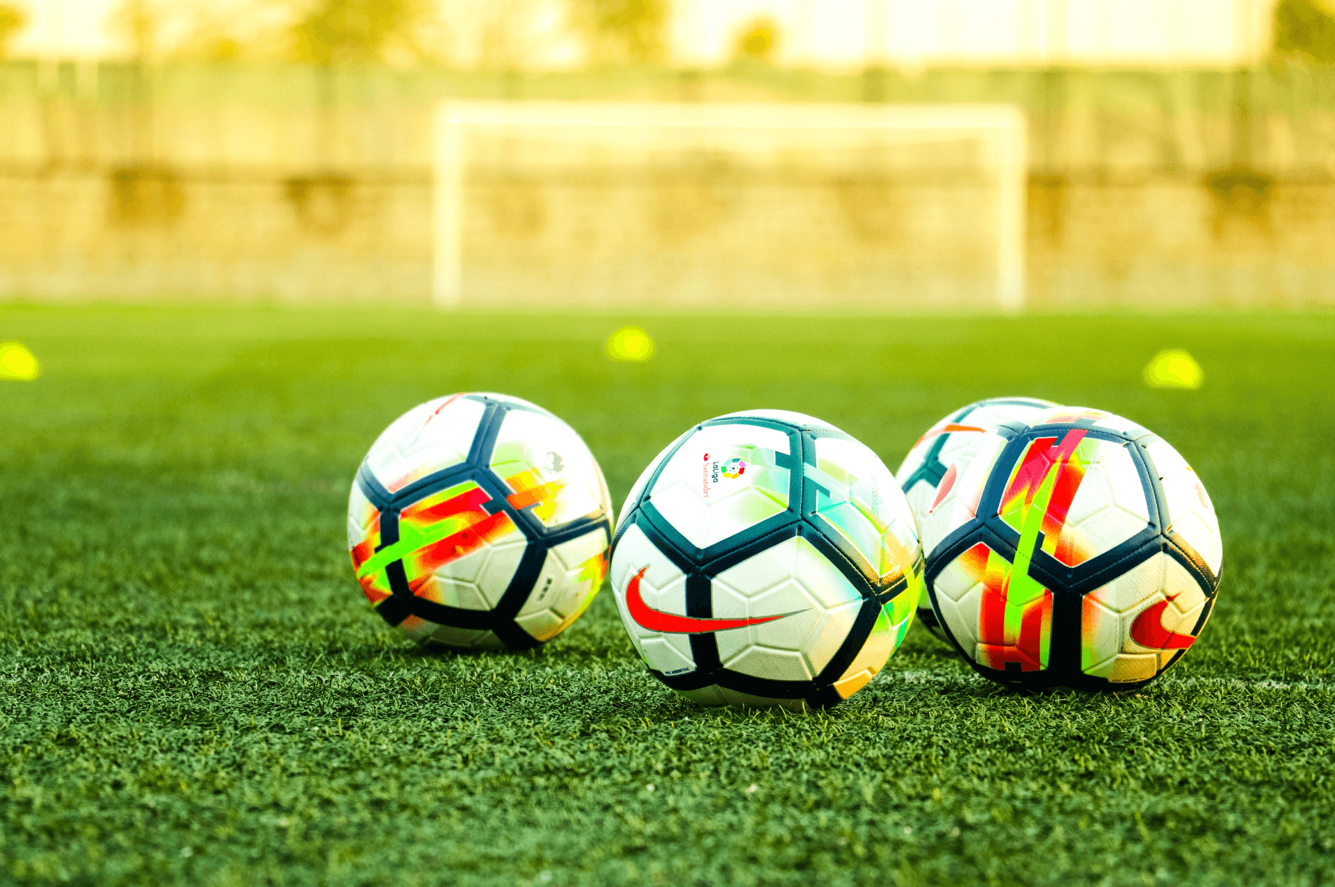 children playing football